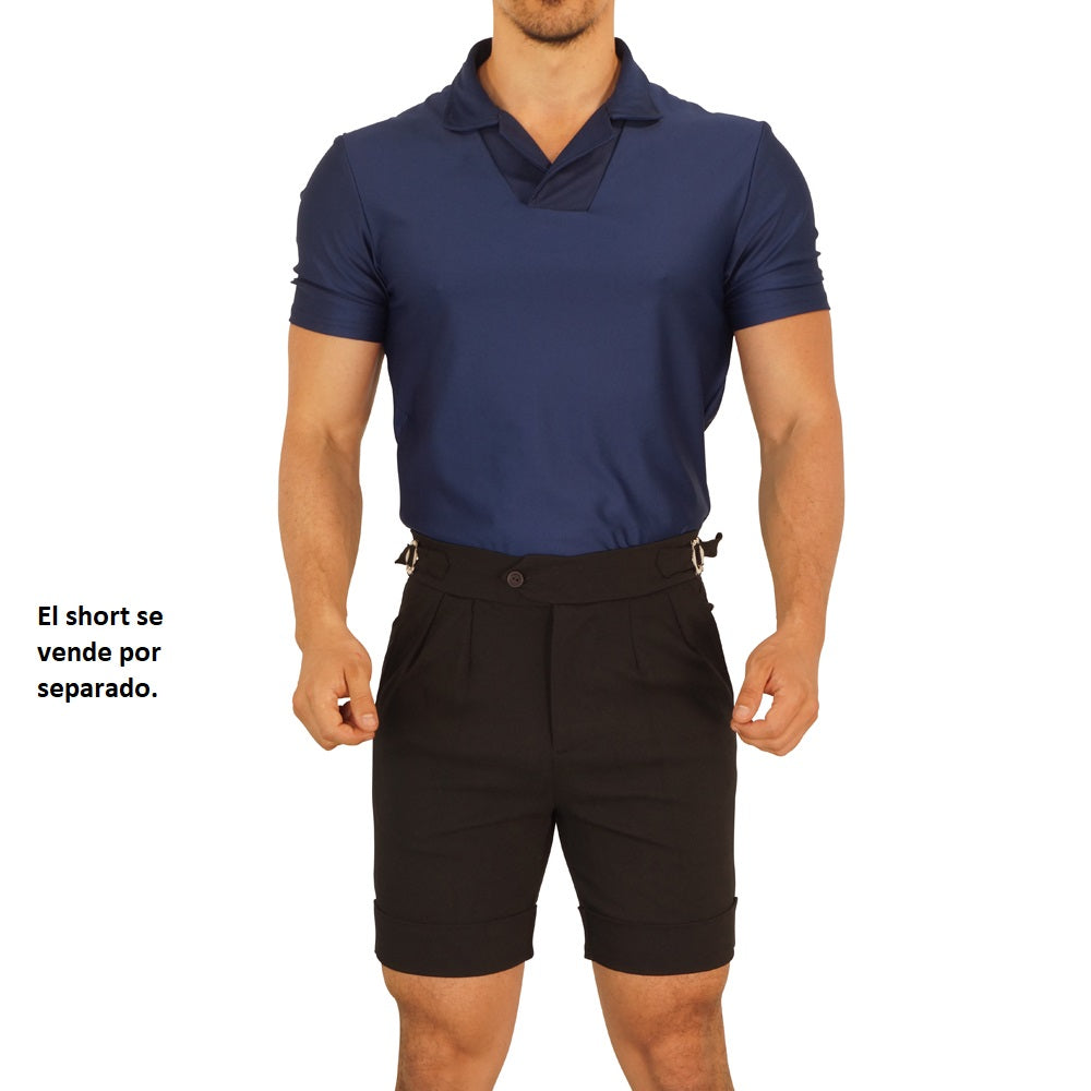 Short Pleated & Buckles Black