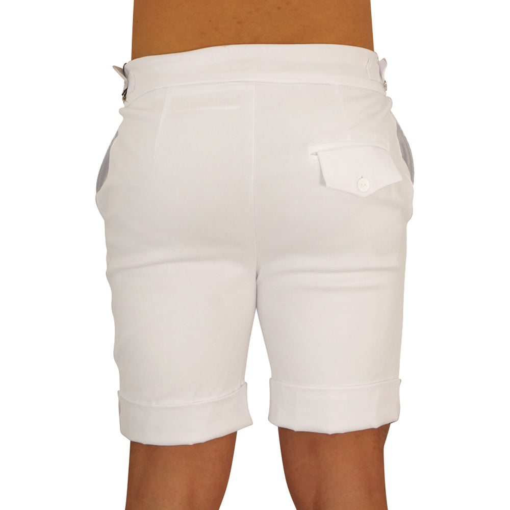 Short Pleated & Buckles Blanco