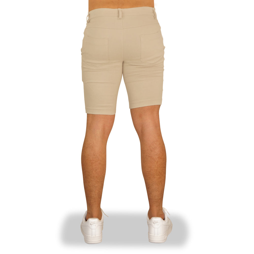 Beige Chino Ultra Stretch Skinny Shorts