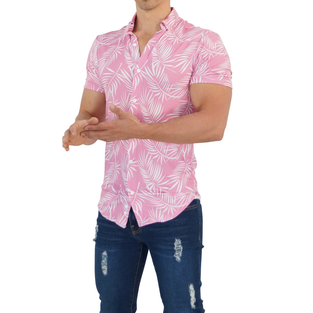 Camisa Manga Corta Royal Palm Pink