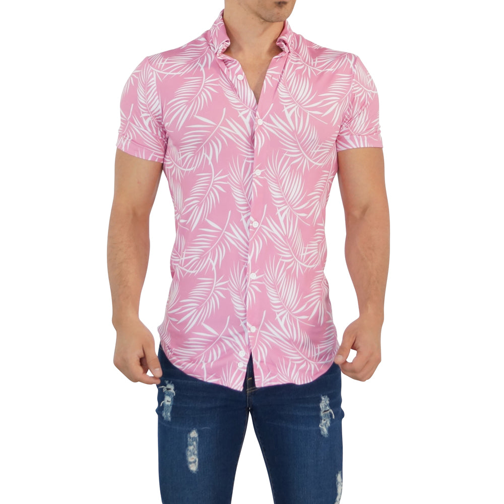 Camisa Manga Corta Royal Palm Pink