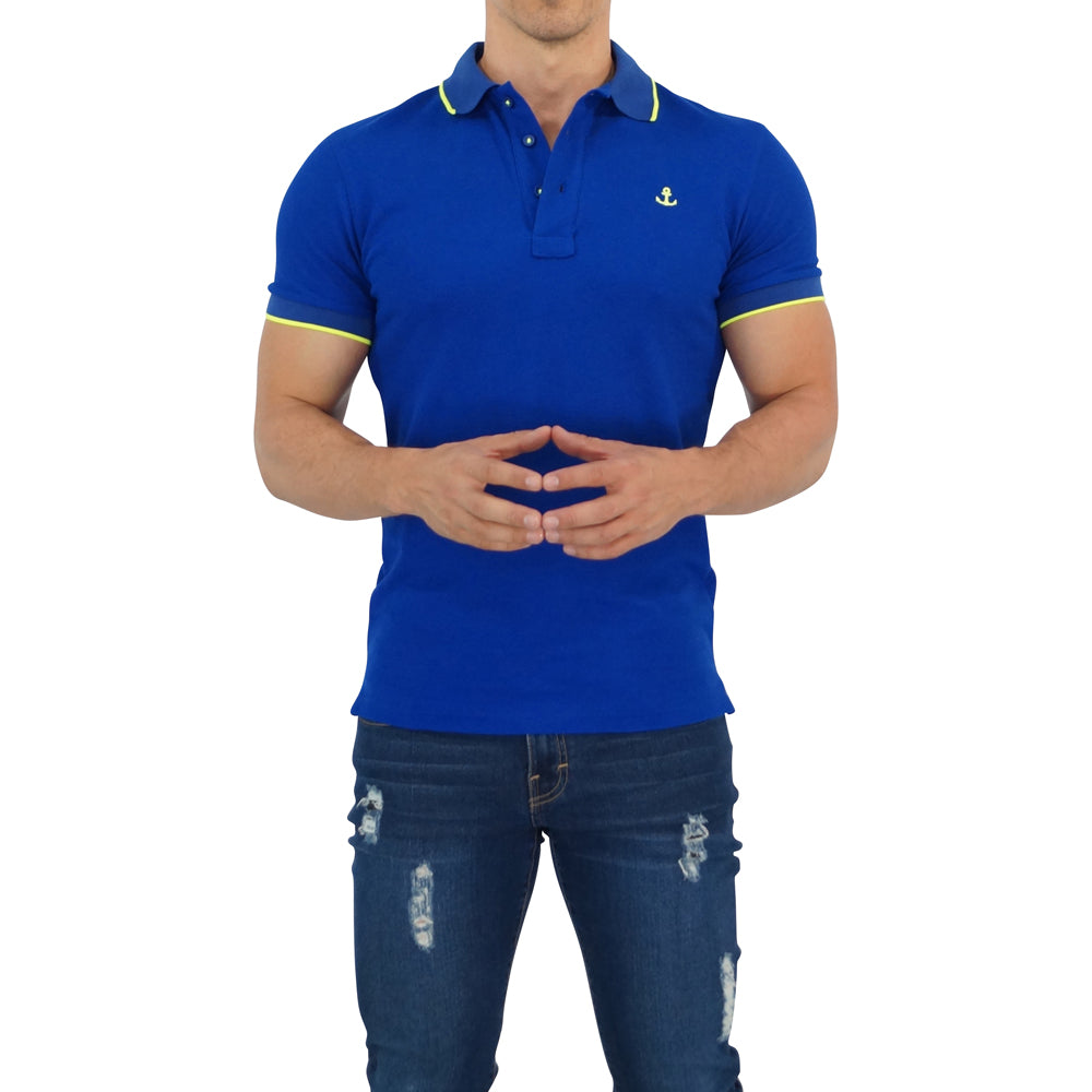 King Logo Neon Yellow Polo Shirt with King Sleeves