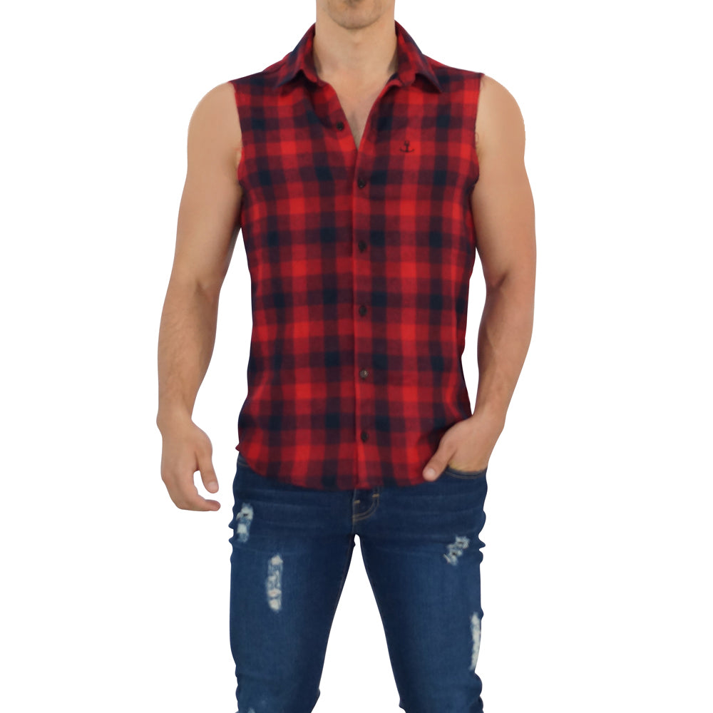 Camisa Flannel Cutoff Shirt Red