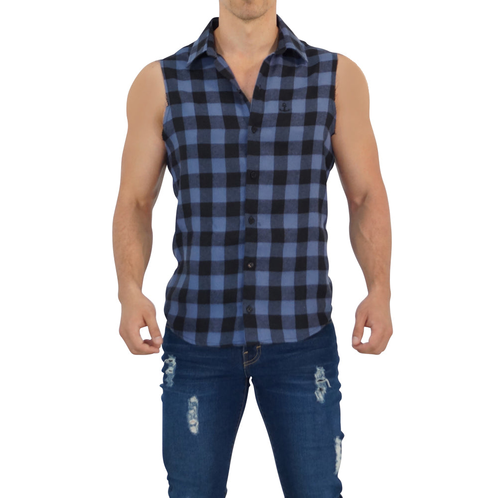 Camisa Flannel Cutoff Shirt Navy