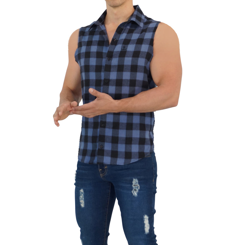 Camisa Flannel Cutoff Shirt Navy