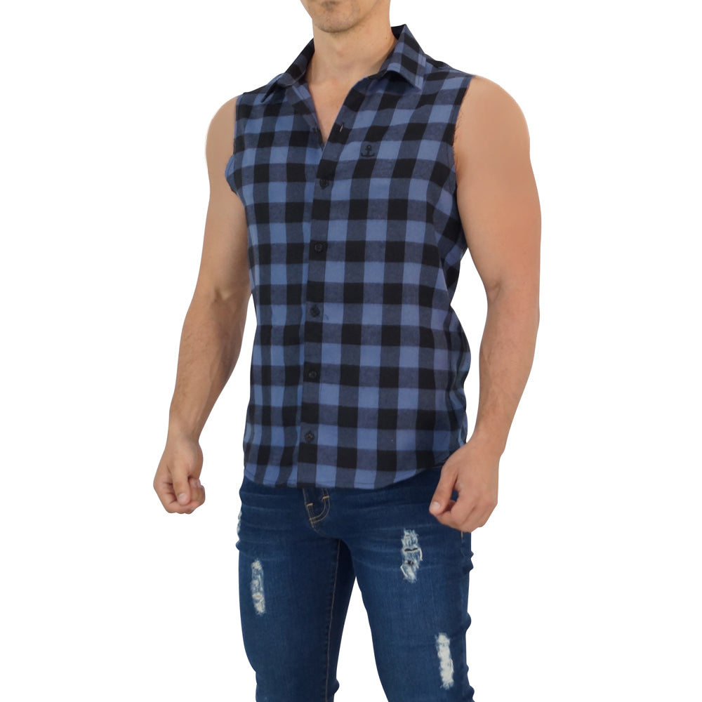 Camisa Flannel Cutoff Shirt Navy
