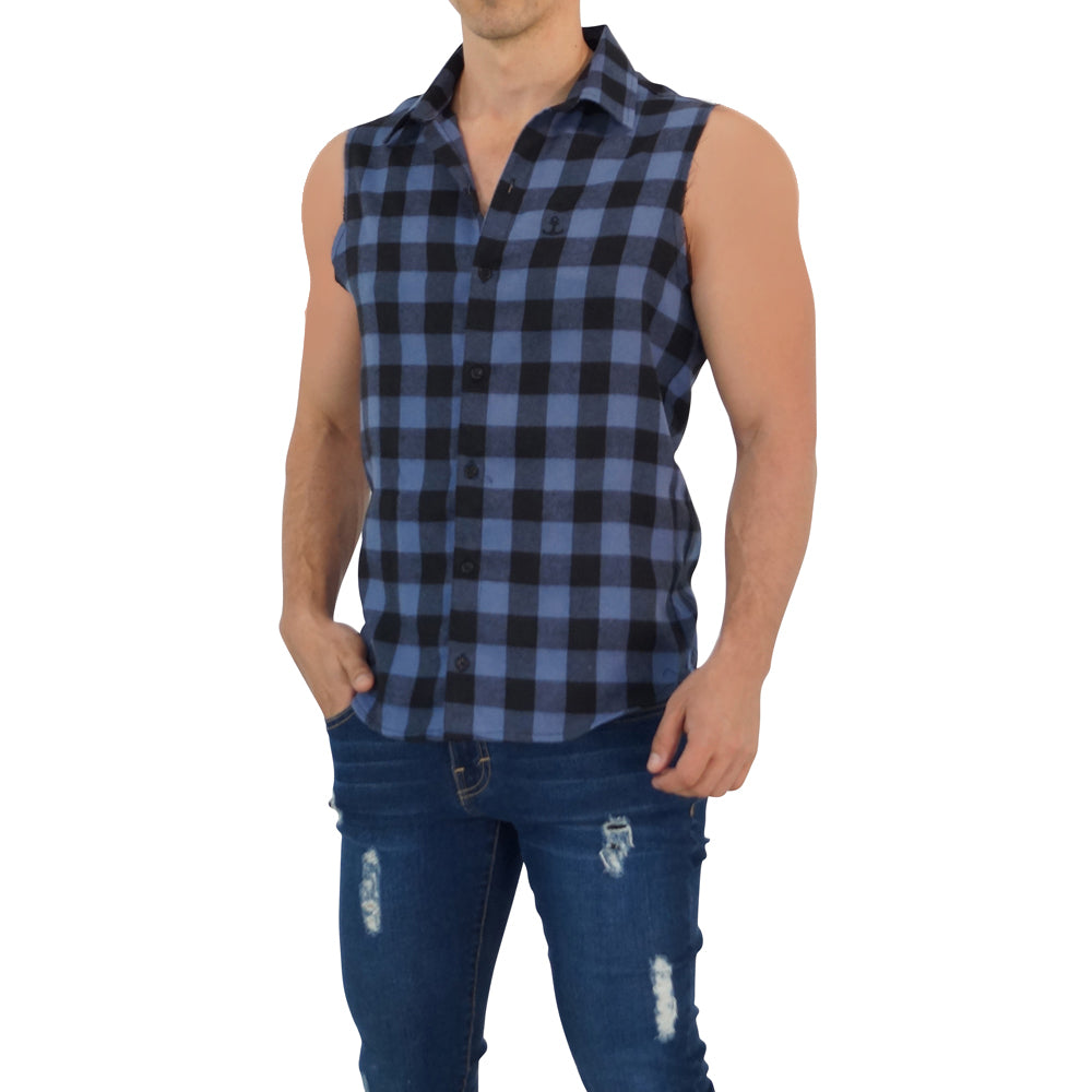 Camisa Flannel Cutoff Shirt Navy