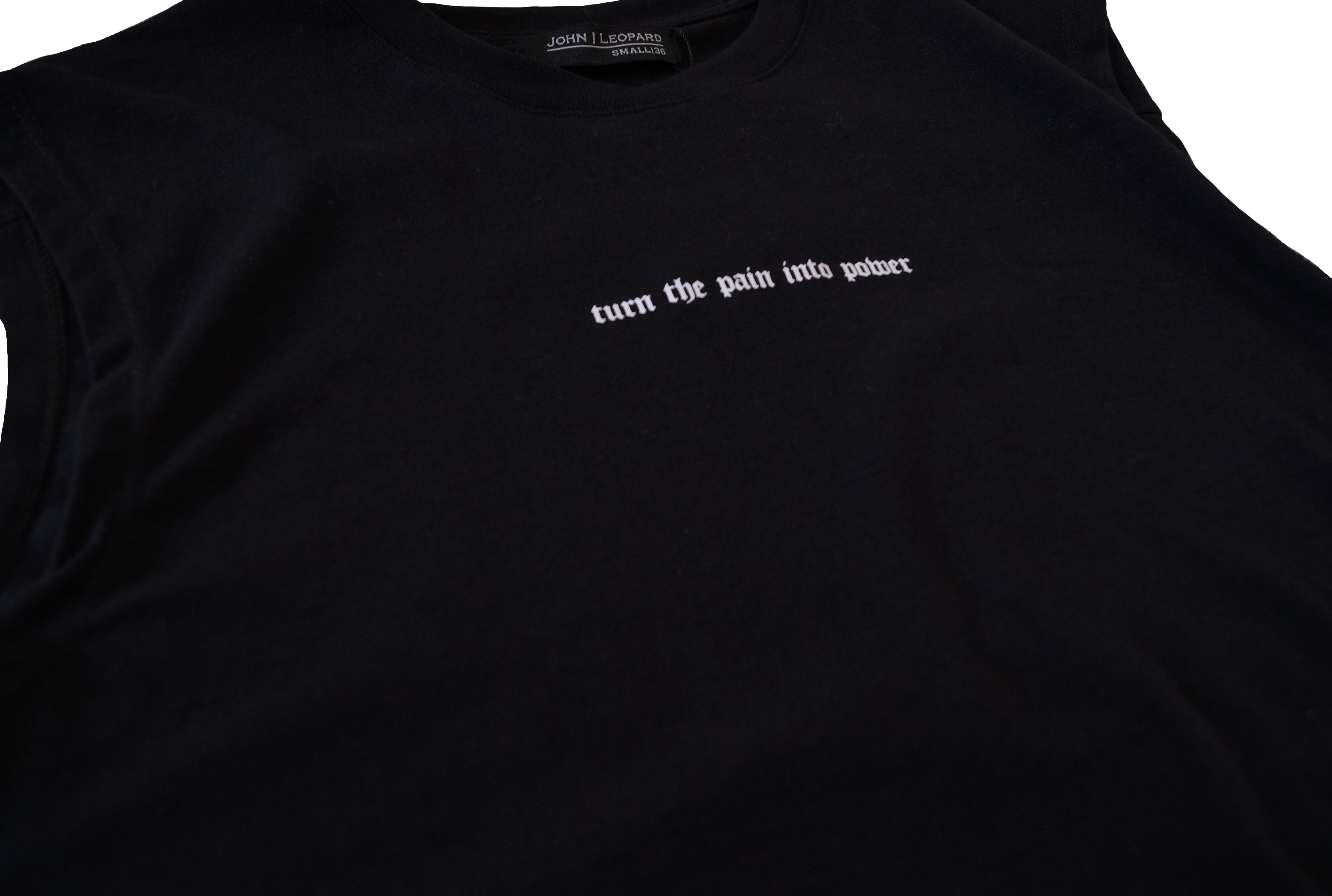 Turn The Pain Cut Off Tank Top Black