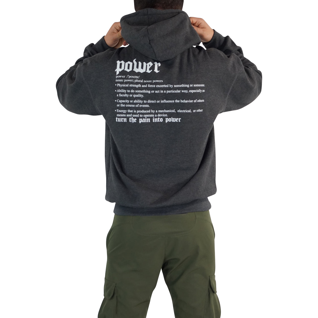 Oversized Hoodie Turn The Pain Steel Gray