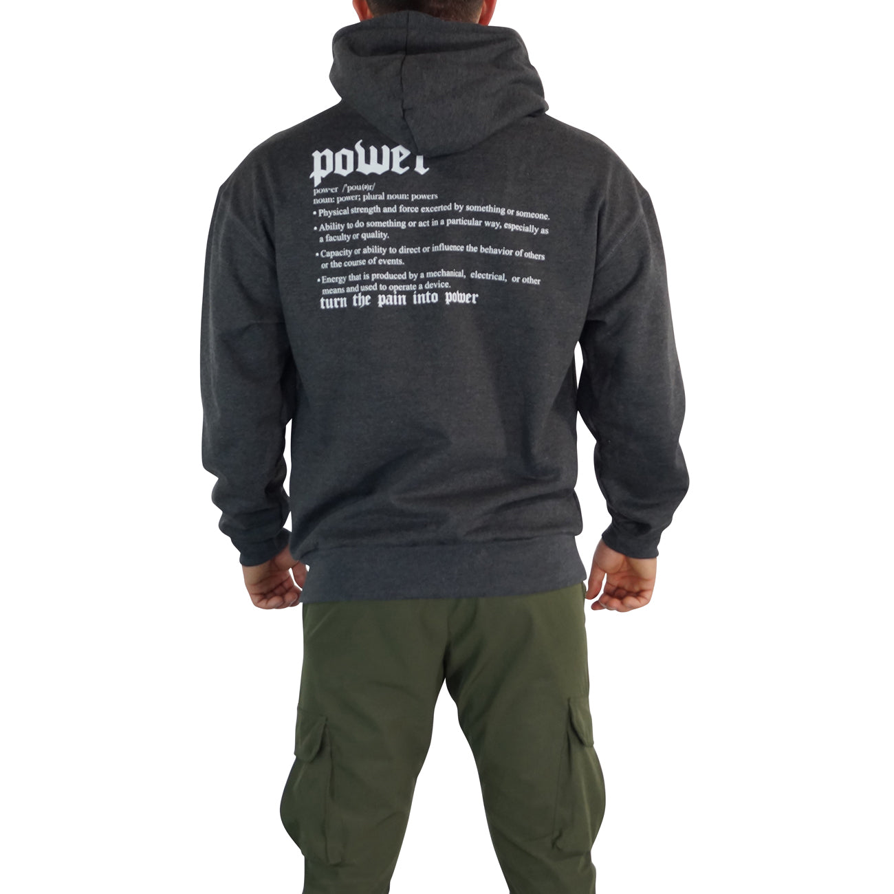 Oversized Hoodie Turn The Pain Steel Gray