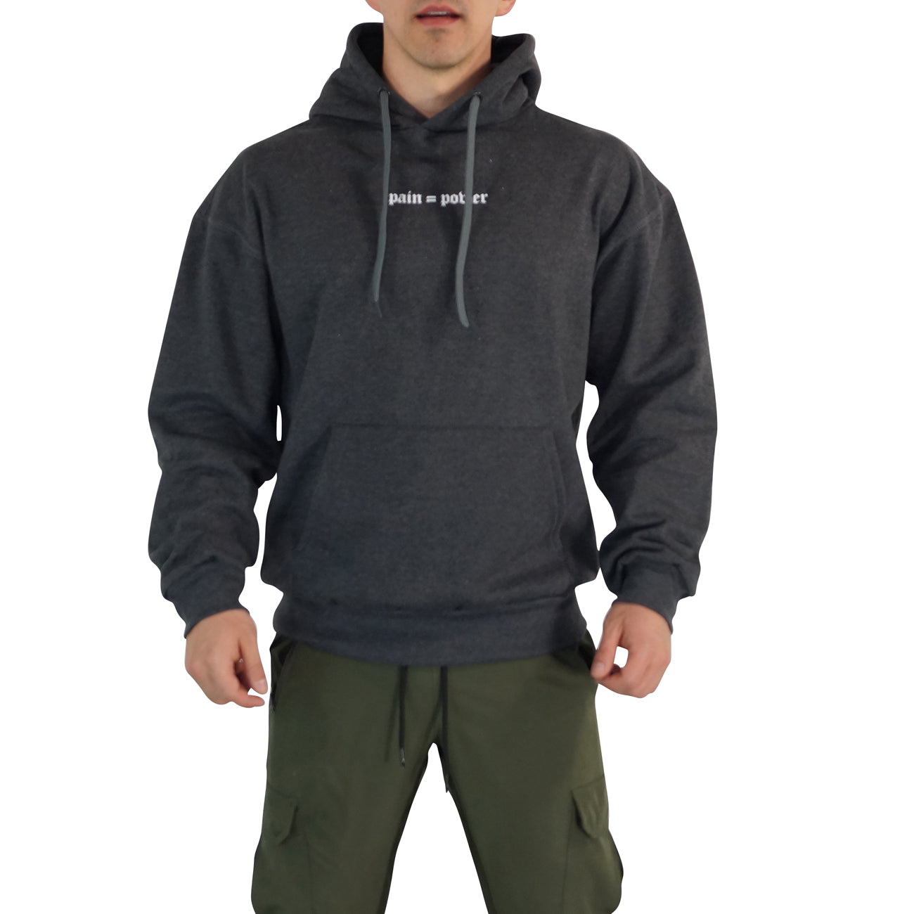 Oversized Hoodie Turn The Pain Steel Gray