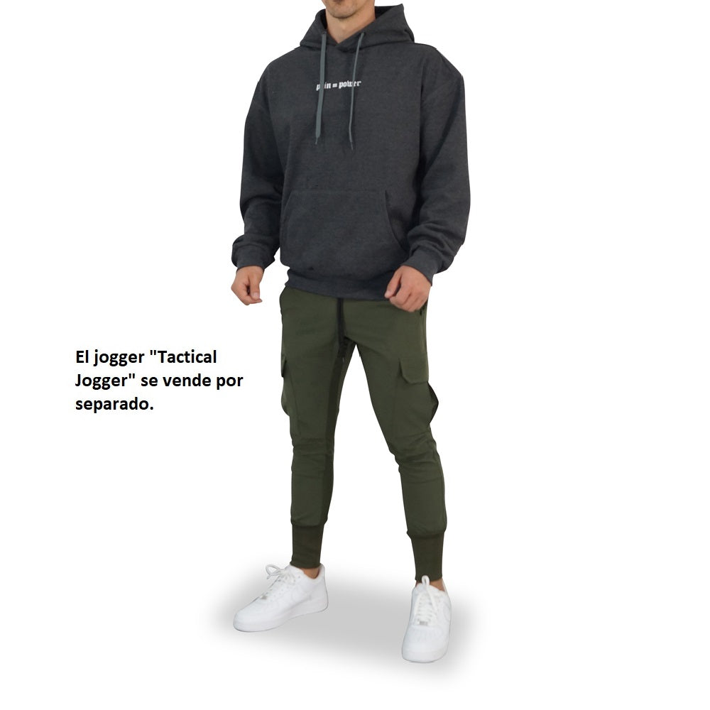 Oversized Hoodie Turn The Pain Steel Gray