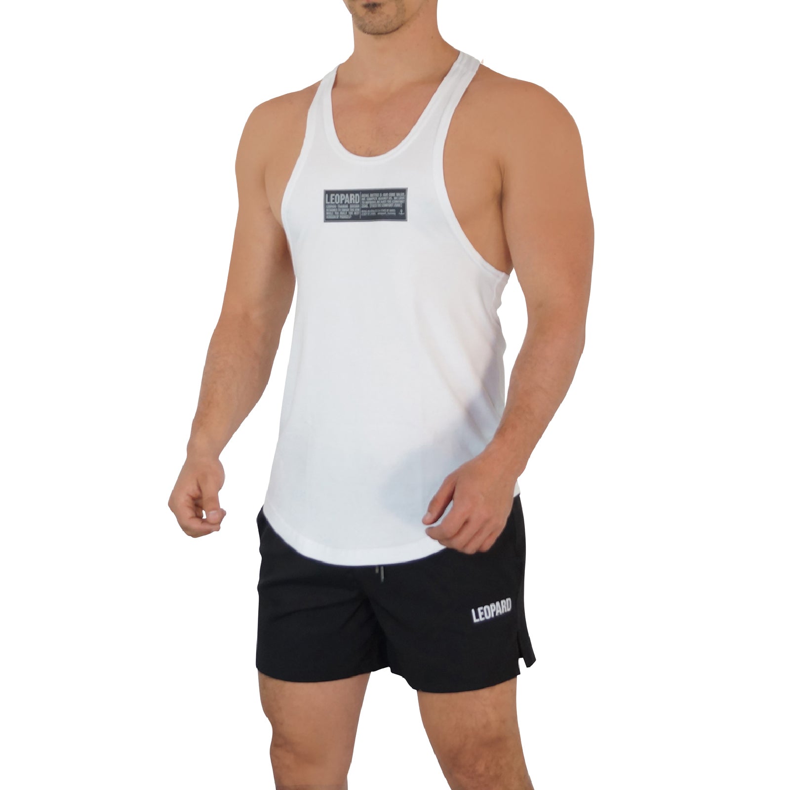 Gym Stringer Tank White F*Ck Comfort