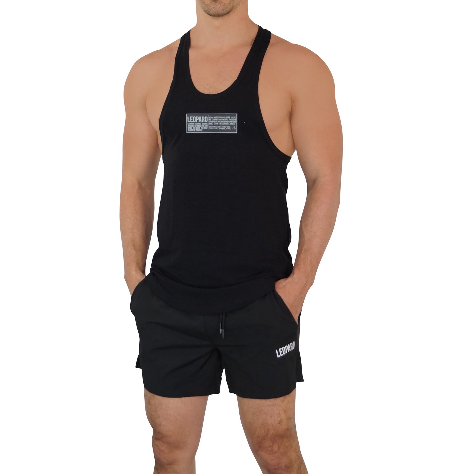Gym Stringer Tank Black F*Ck Comfort