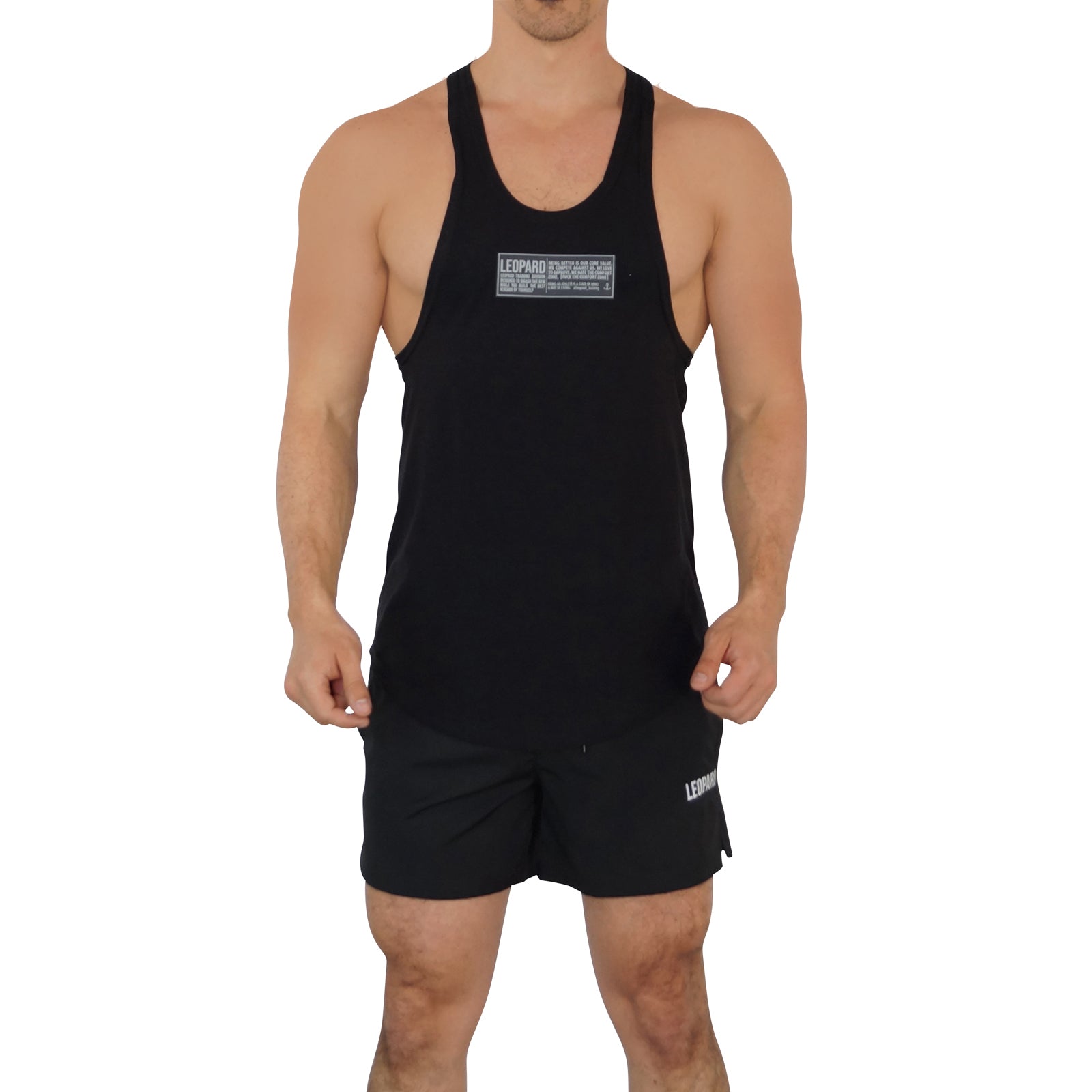 Gym Stringer Tank Black F*Ck Comfort