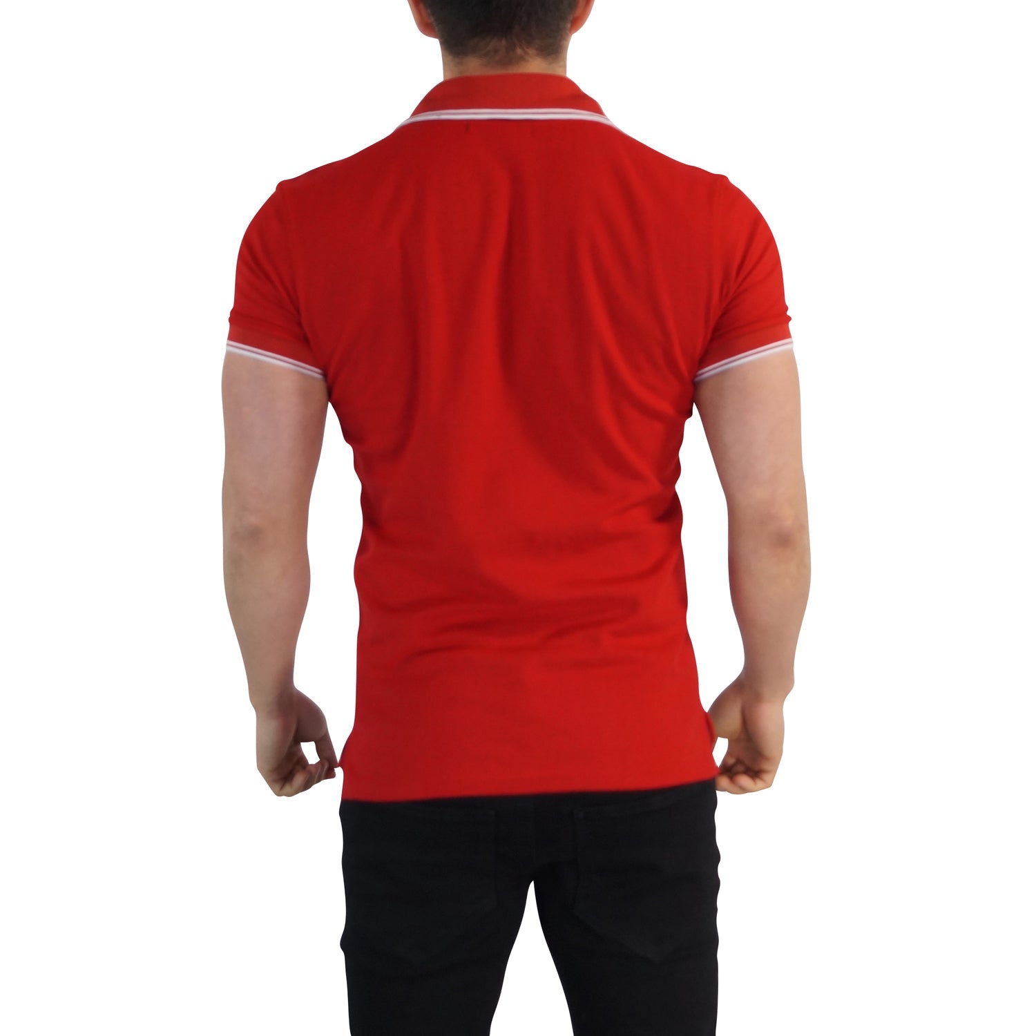 Polo Rojo Mangas Rojo Signature Logo