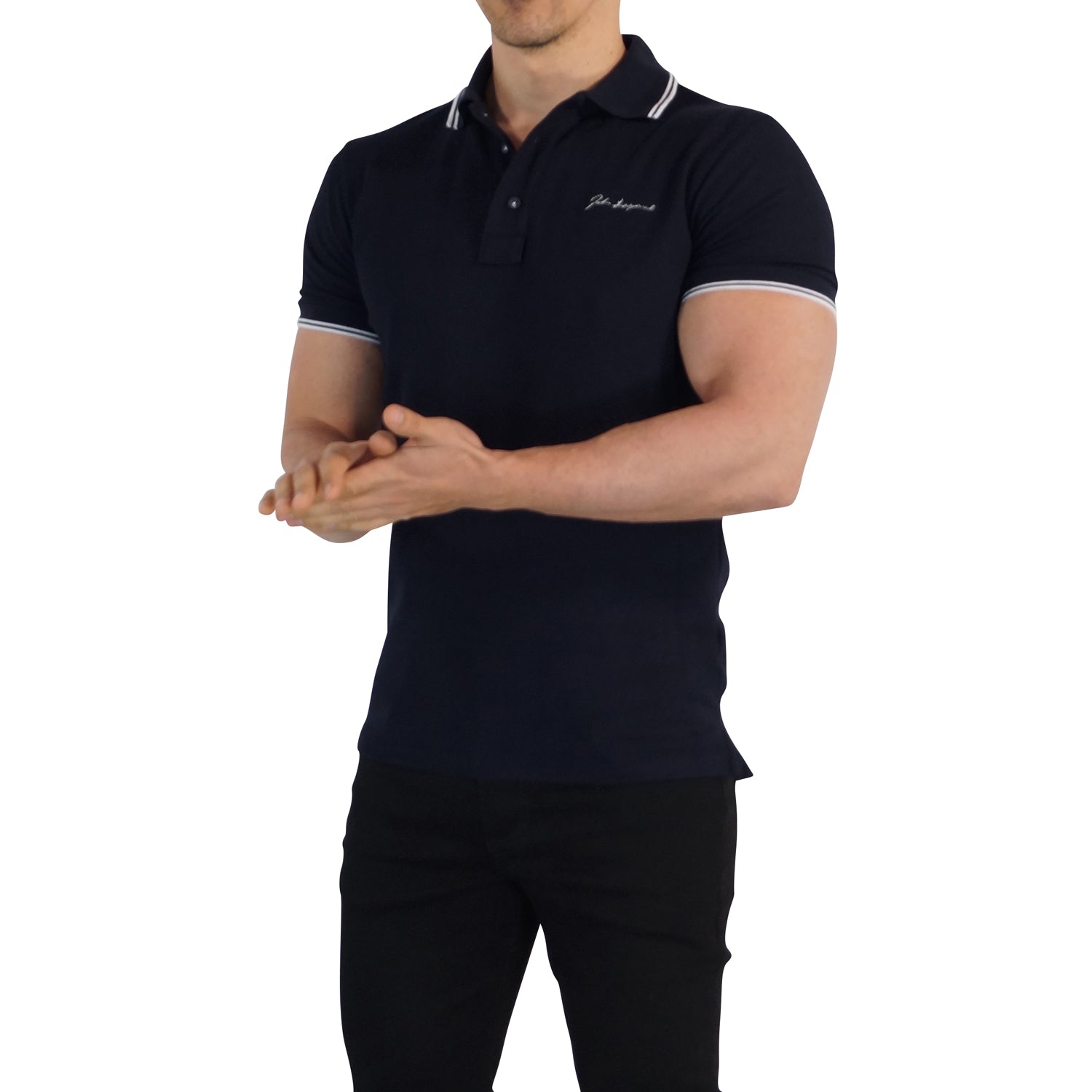 Navy Polo Navy Signature Logo Sleeves