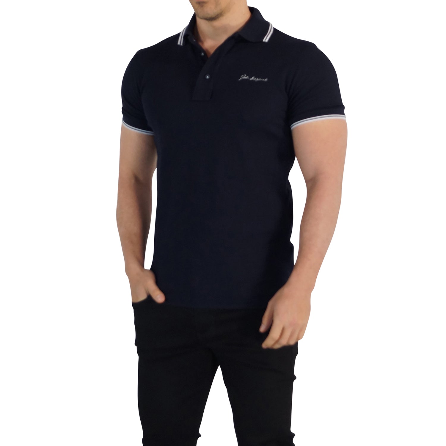Navy Polo Navy Signature Logo Sleeves