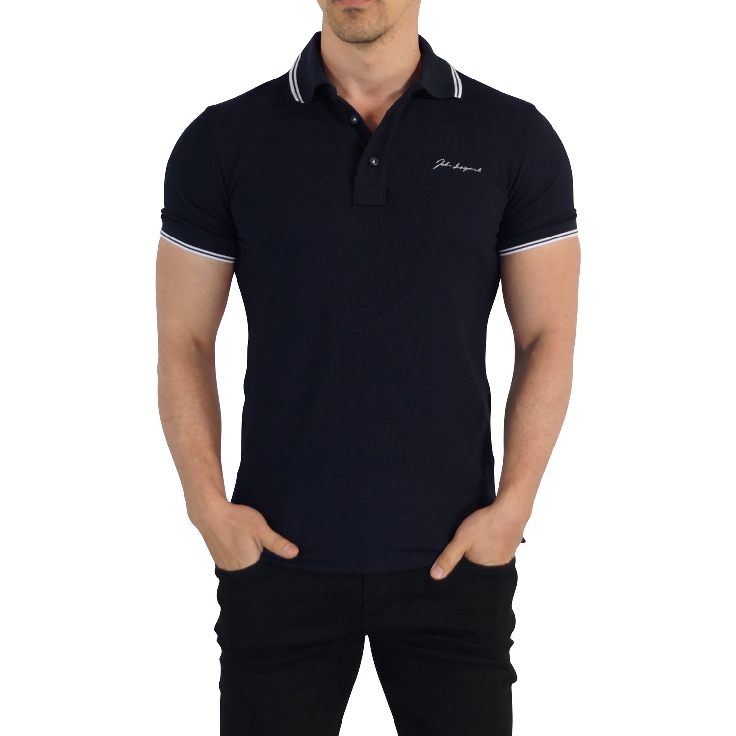 Navy Polo Navy Signature Logo Sleeves