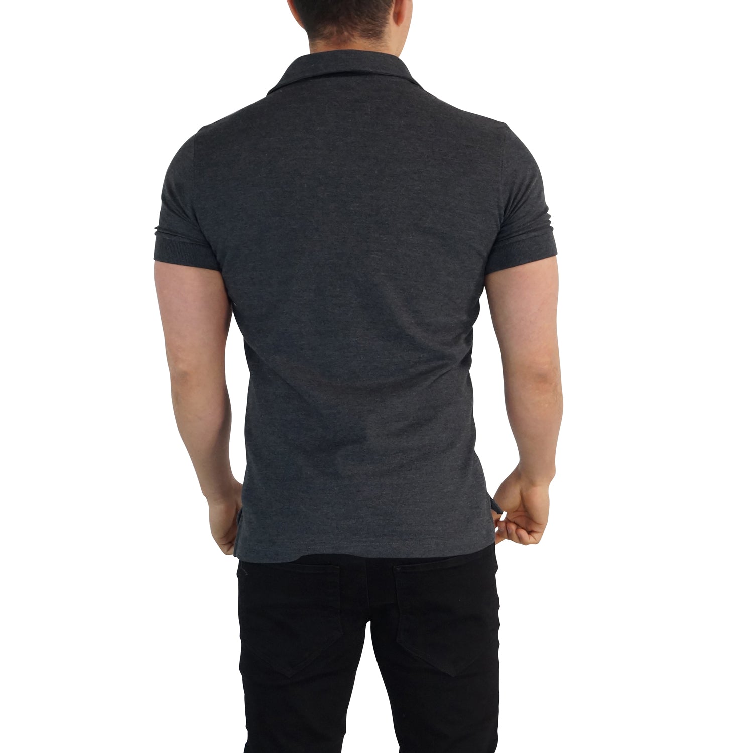 Zipped Polo Manga Corta Full Oxford