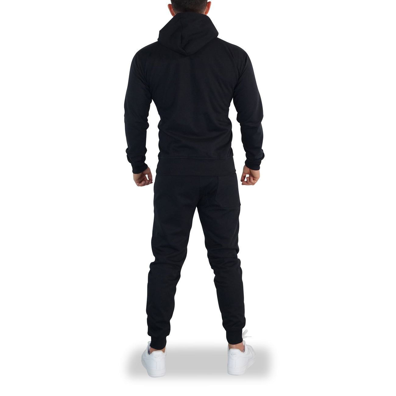 Fleece Tracksuit Black & Gold Metal Emblem