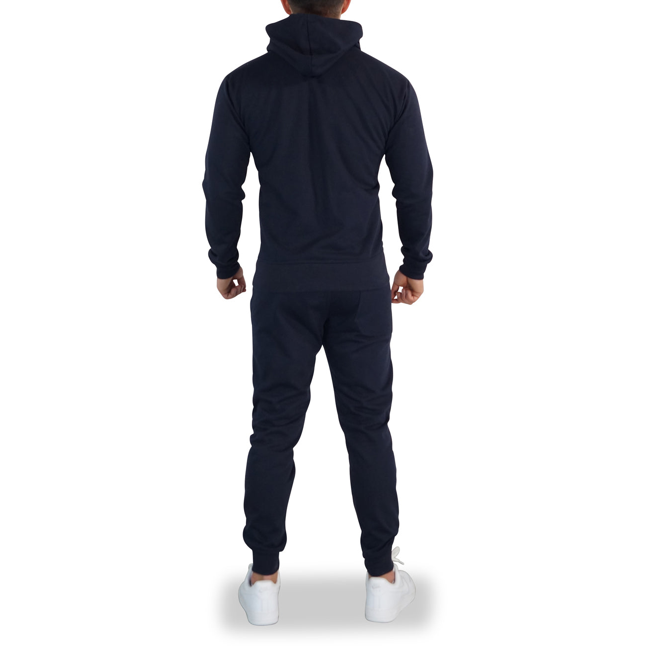 Fleece Tracksuit Navy & Gold Metal Emblem