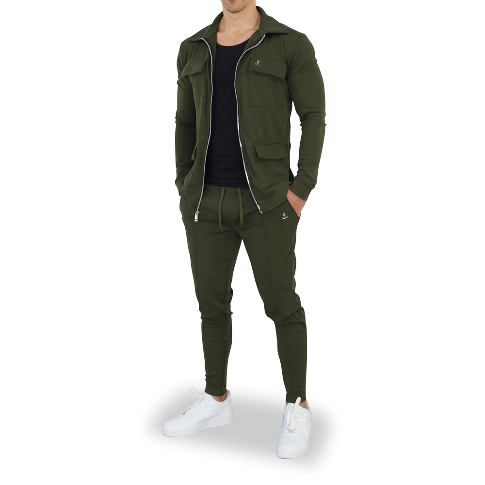 Casual Utility Tracksuit Olive