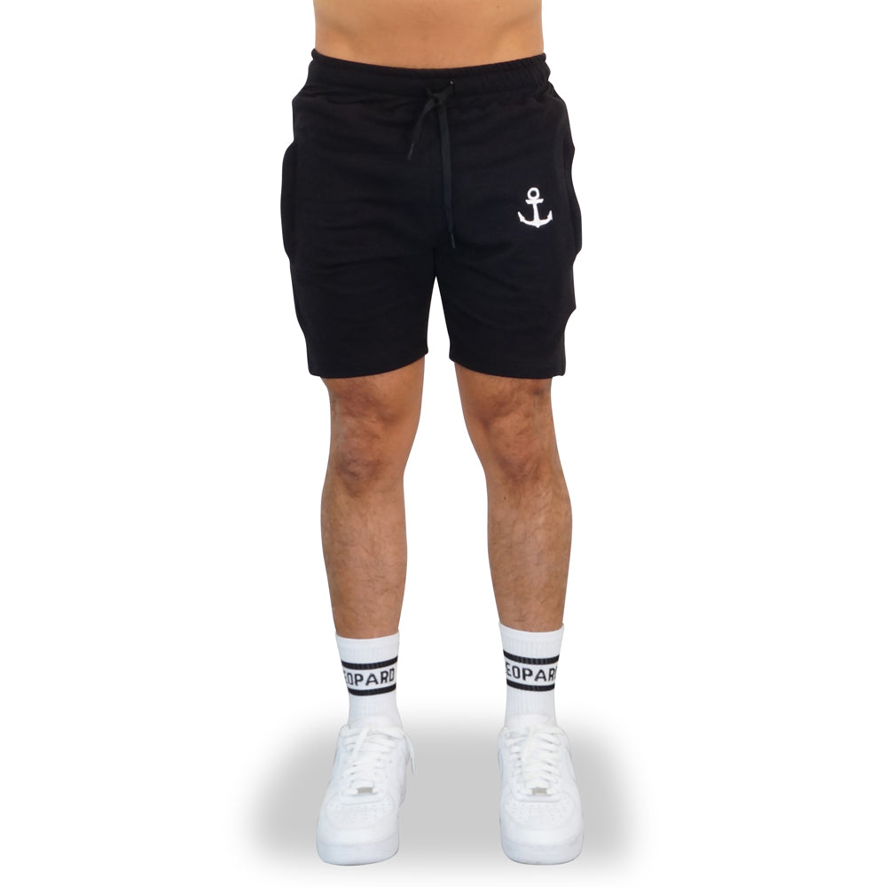 Alpha Short Black Embroidered Logo