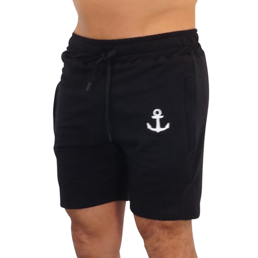 Alpha Short Black Embroidered Logo