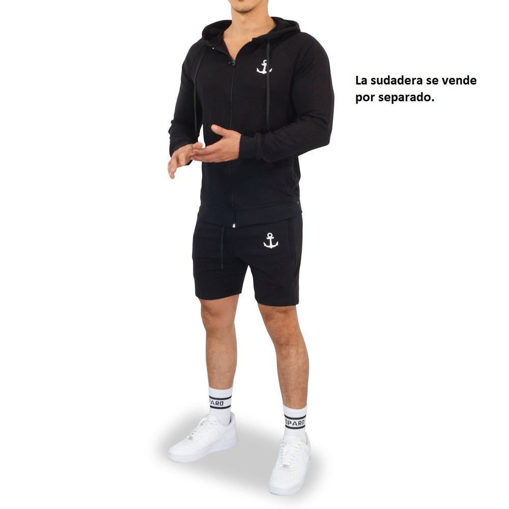 Alpha Short Black Embroidered Logo