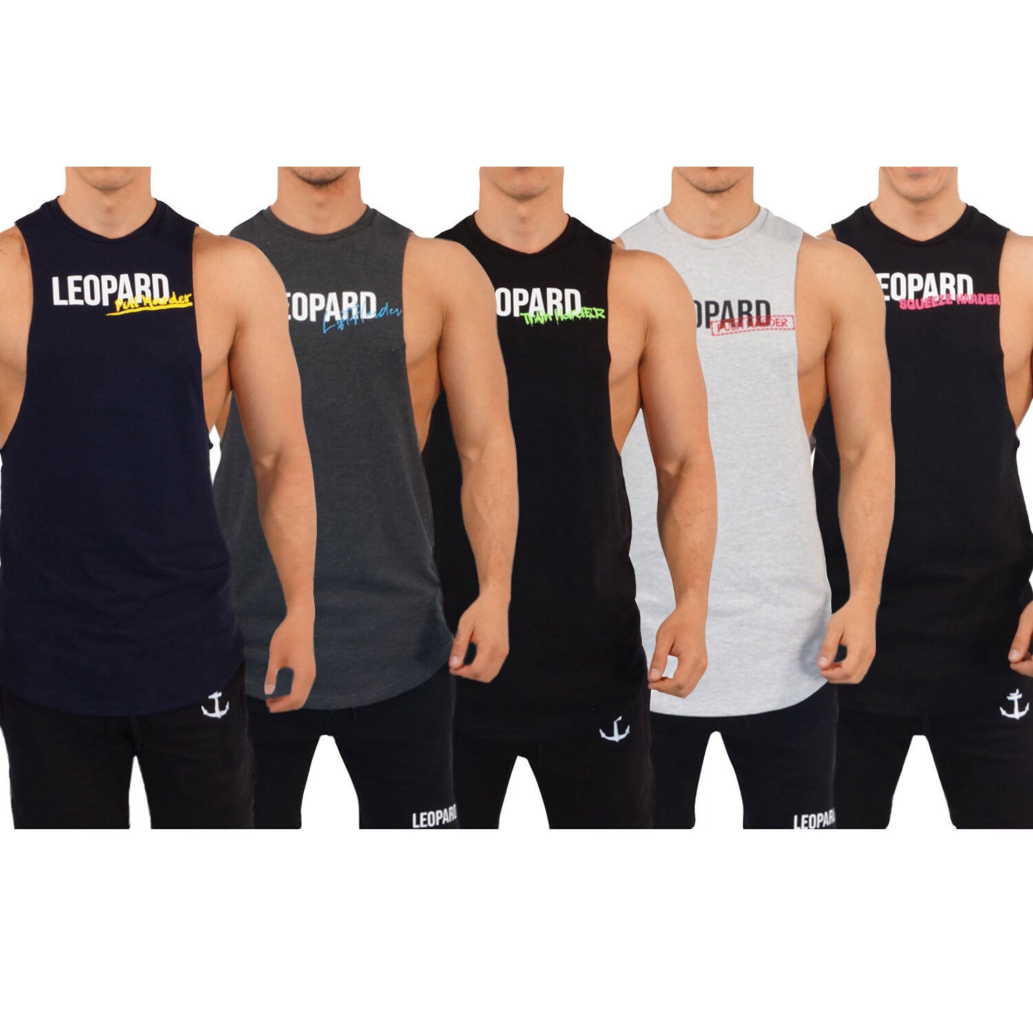 5 Pack Sleeveless Tee Harder
