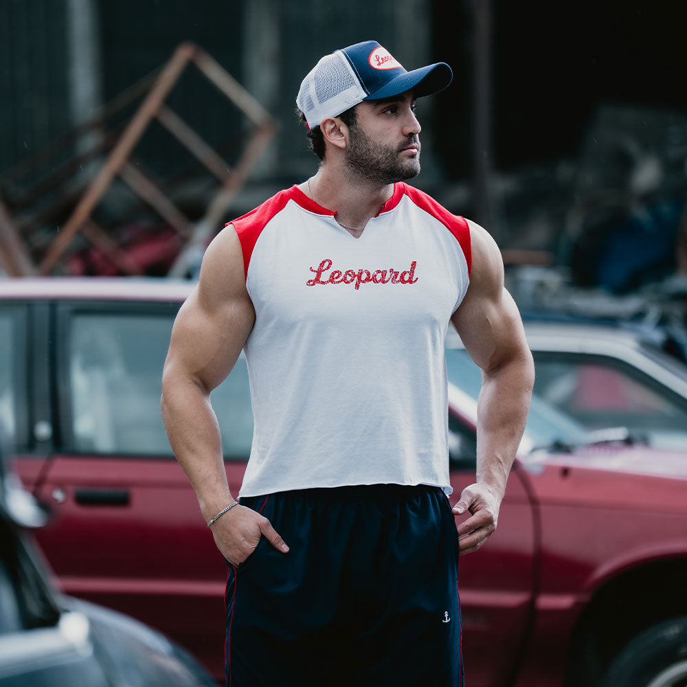 Garage High Performance Cut Off Sleeveless Red