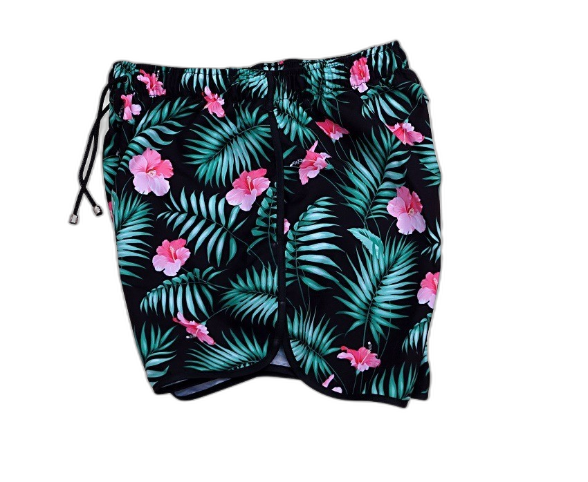 Traje De Baño Palmeras - Negro