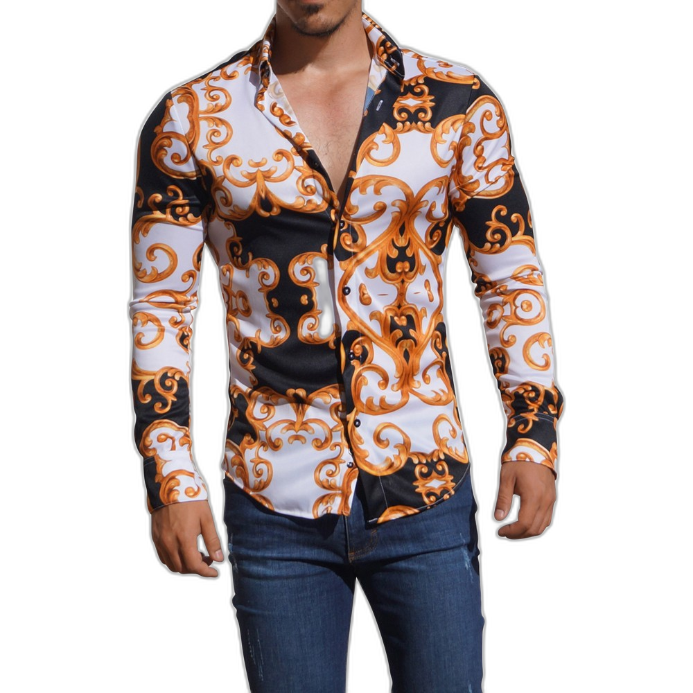 Camisa Manga Larga Damasco Blanco