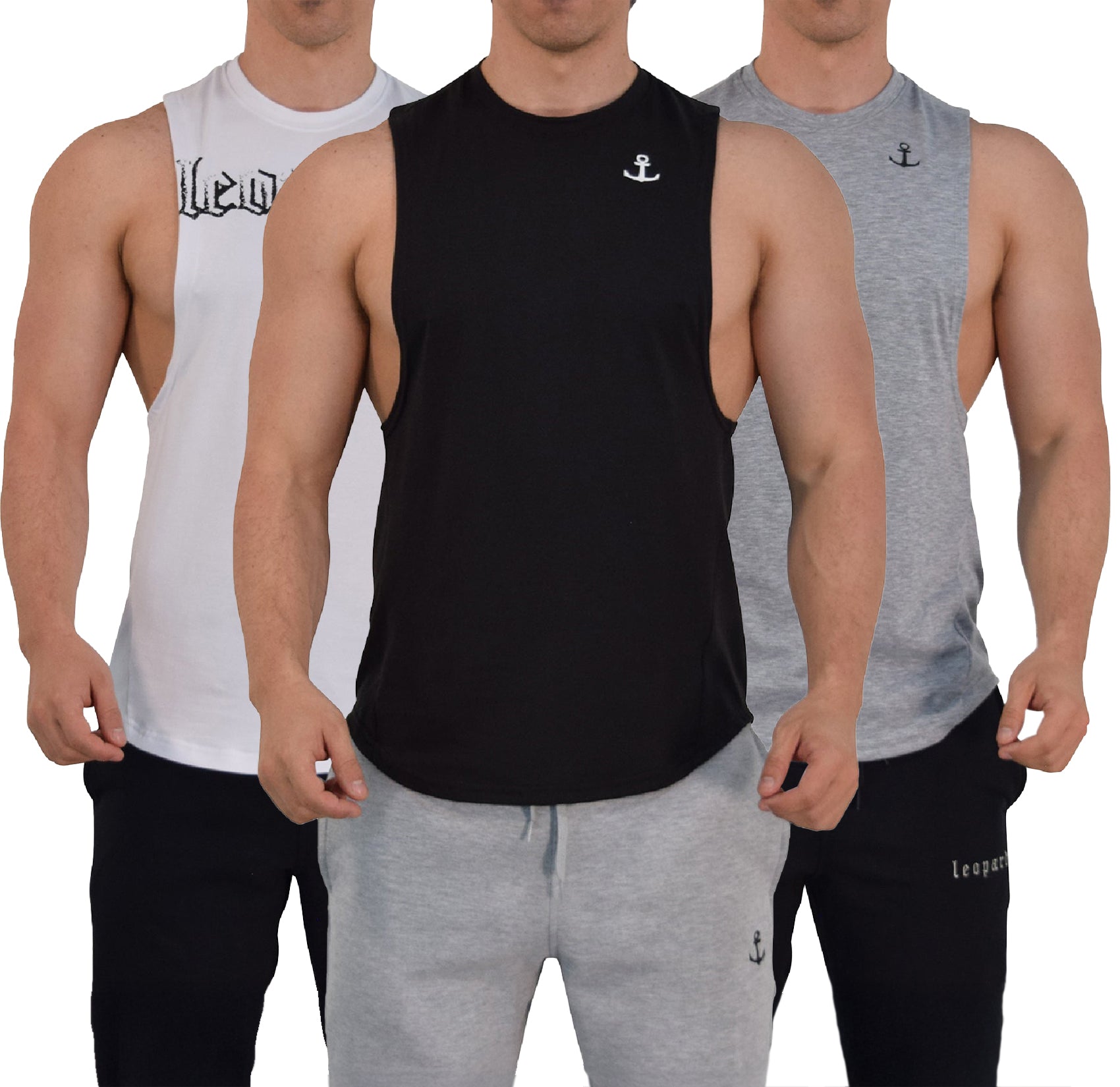 Element Sleeveless 3 Pack White Brushed - Gray - Black