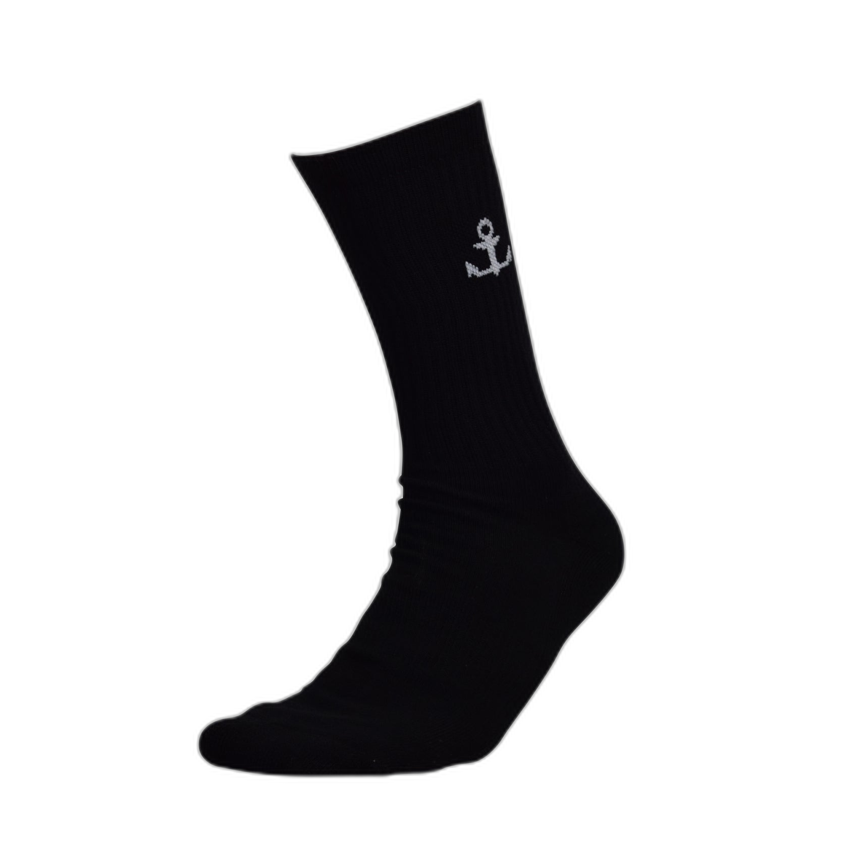 Calceta Negra Logo Chico Blanco
