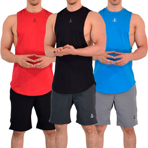 Legacy Sleeveless 3 Pack Red Black Red - Black Gray Gray - Blue White White