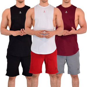 Legacy Sleeveless 3 Pack Black White Litmus - White Red Red - Burgundy White Burgundy