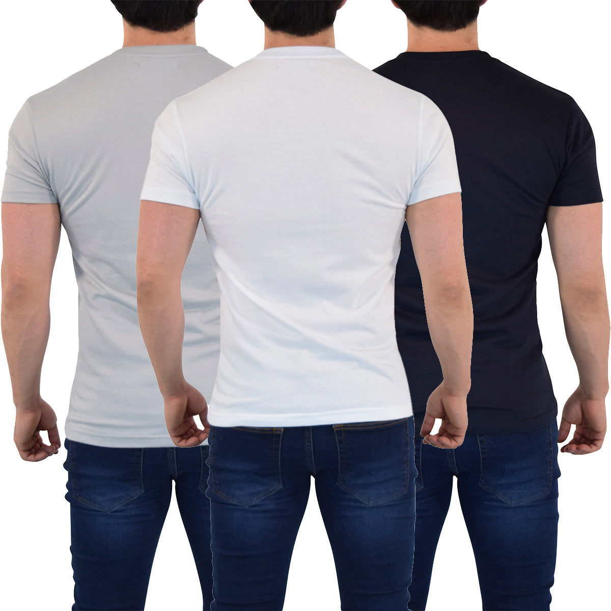 Everyday Regular Fit Shirt 3 Pack Blanco - Gris - Marino