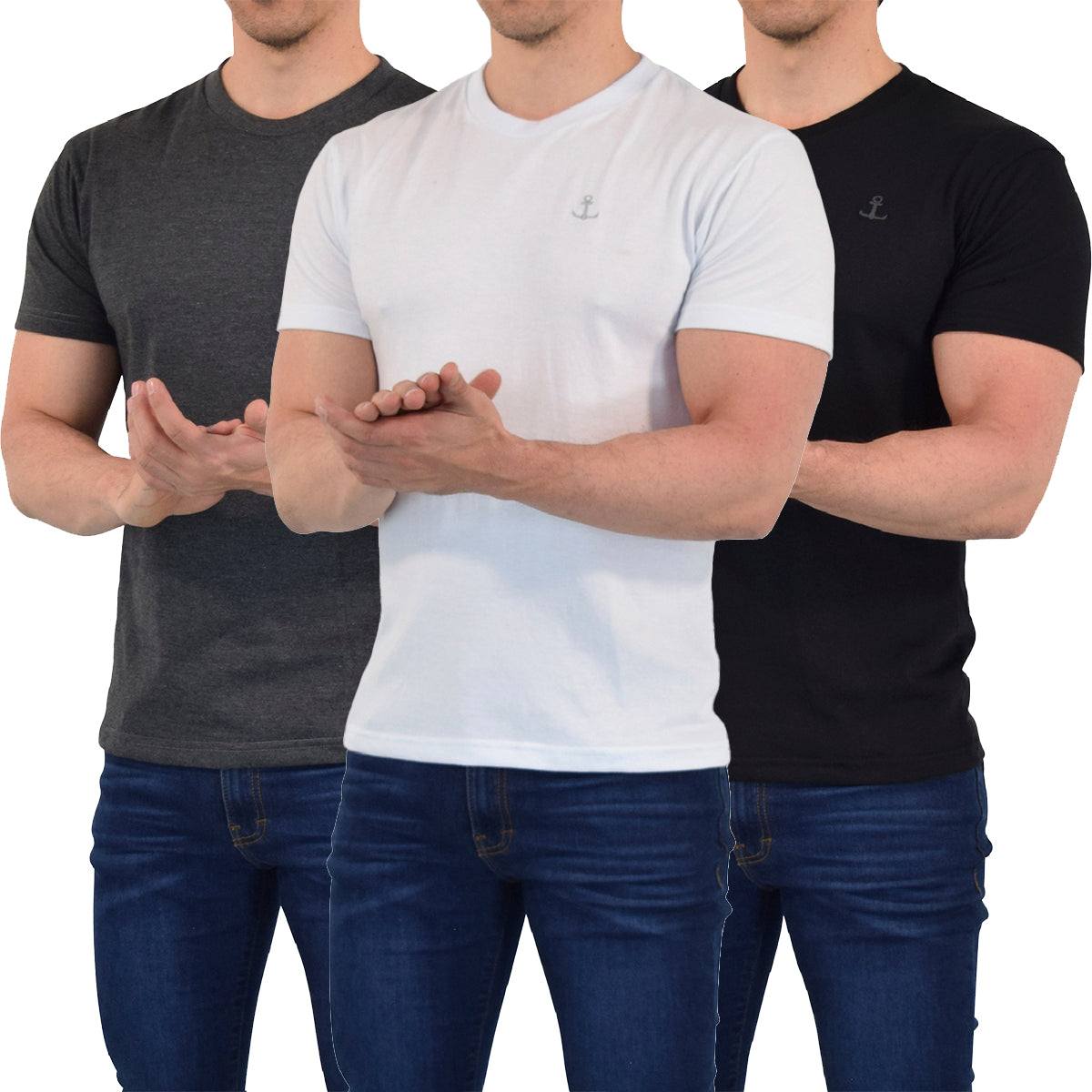 Everyday Regular Fit Shirt 3 Pack Negro - Blanco - Oxford