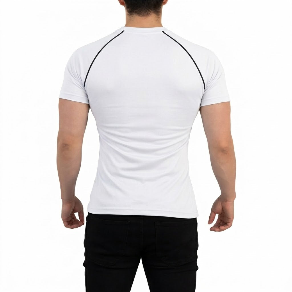 Playera Heritage Ranglan Slim Fit White