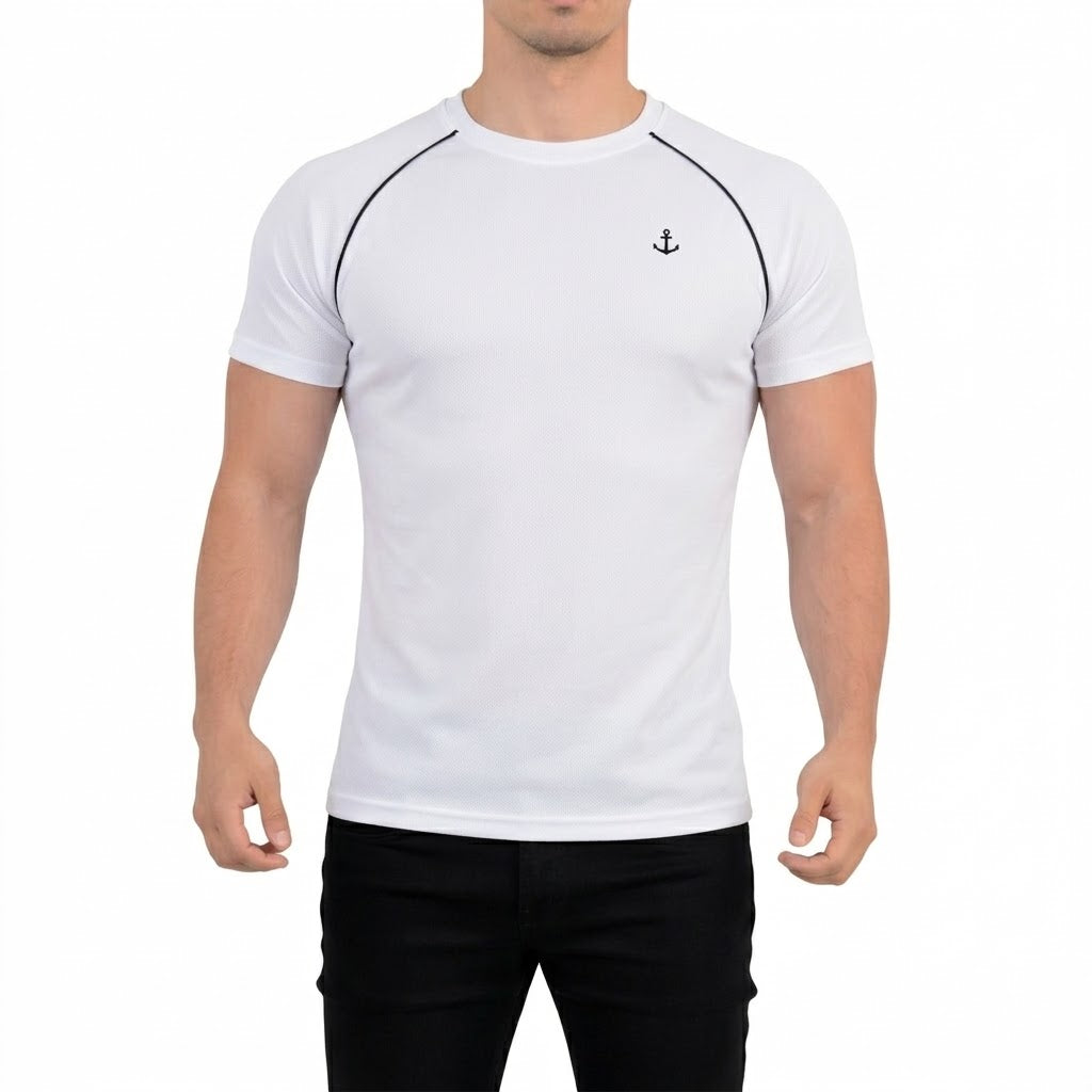 Playera Heritage Ranglan Slim Fit White