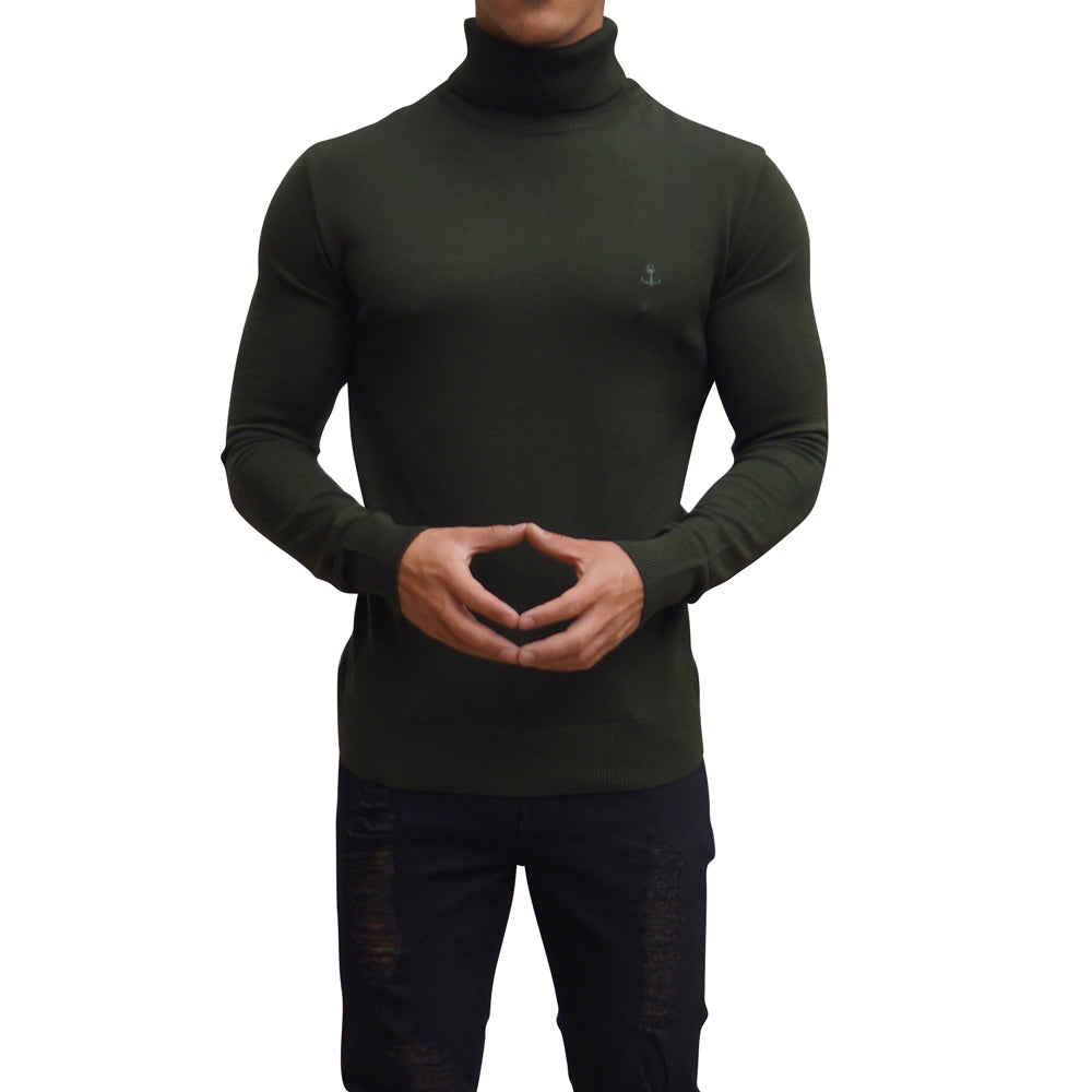 Roll Neck Sweater Verde Bosque