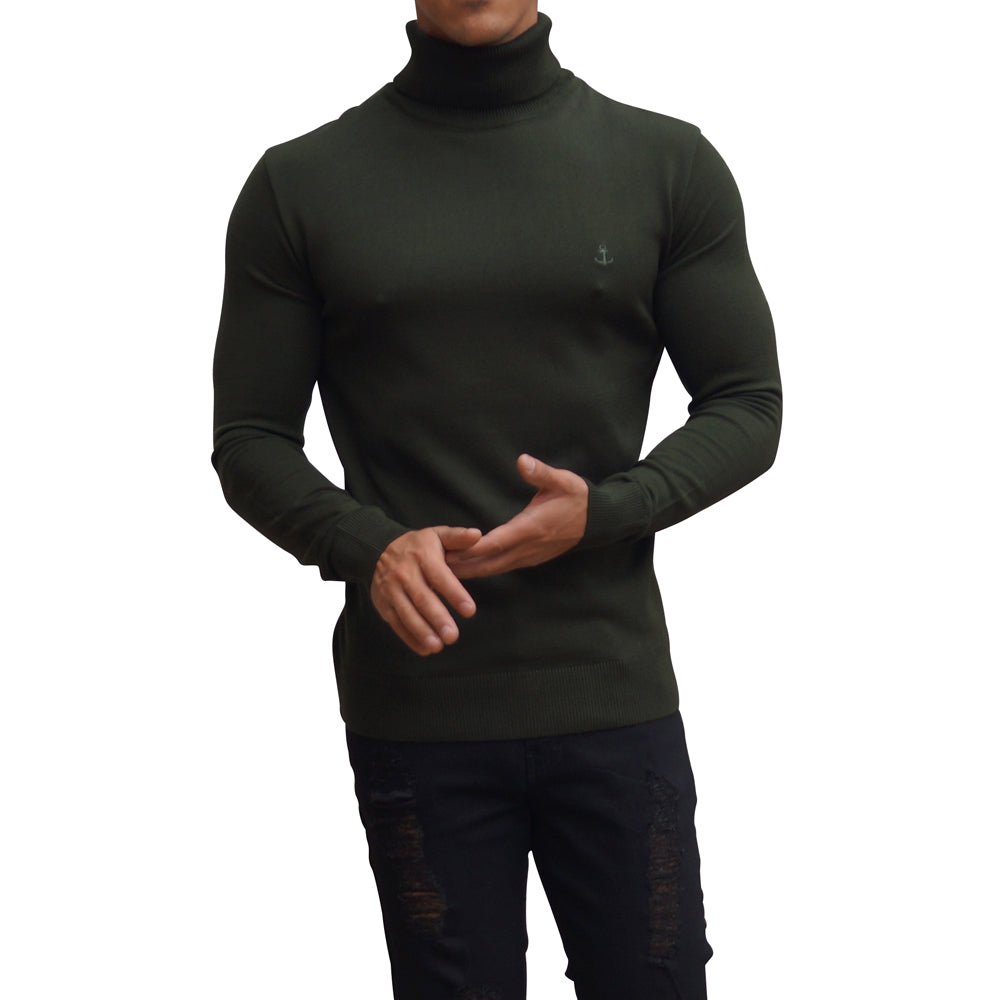 Roll Neck Sweater Verde Bosque