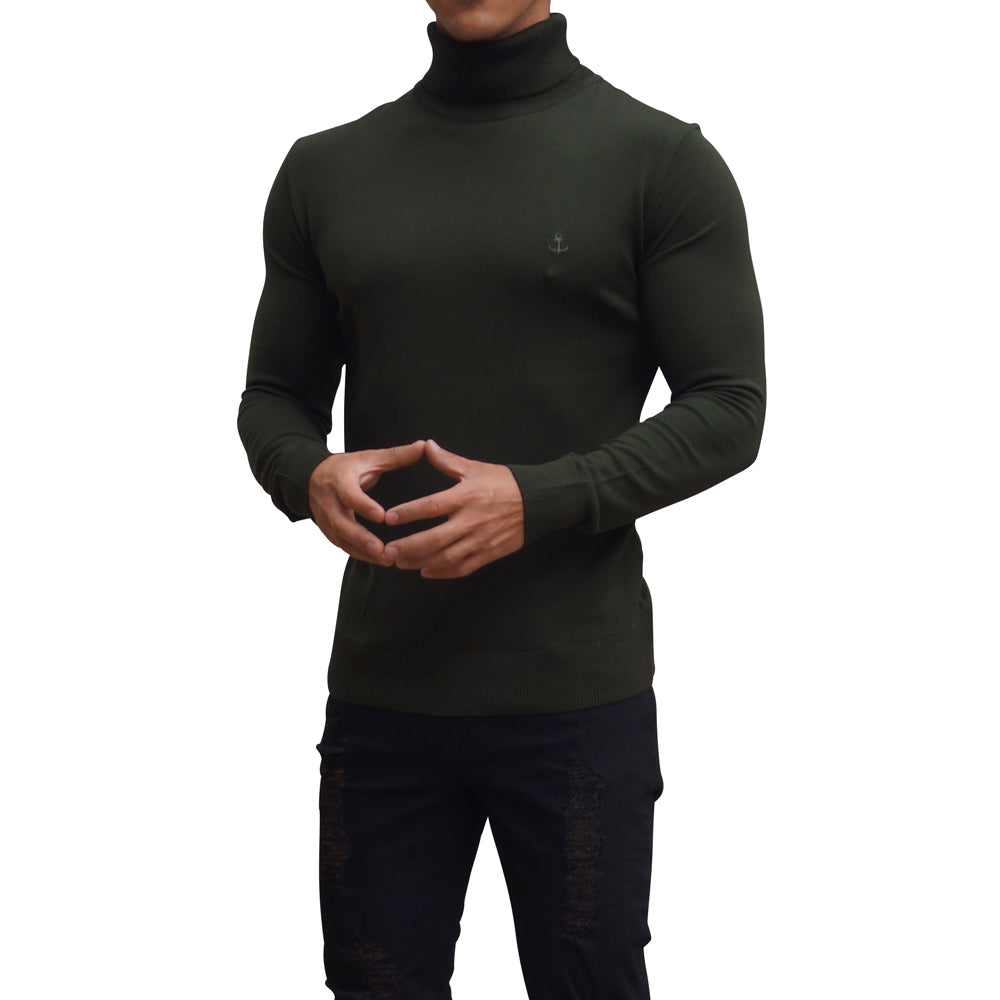 Roll Neck Sweater Verde Bosque