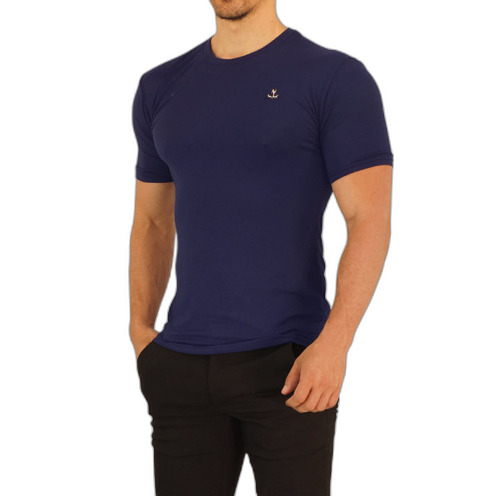 Playera Manga Corta Marino Metal Emblem