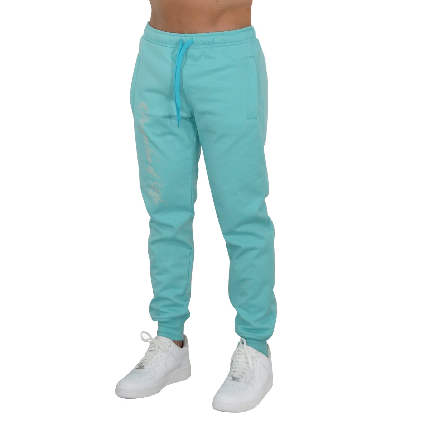 Fleece Jogger Mint Perspective Logo