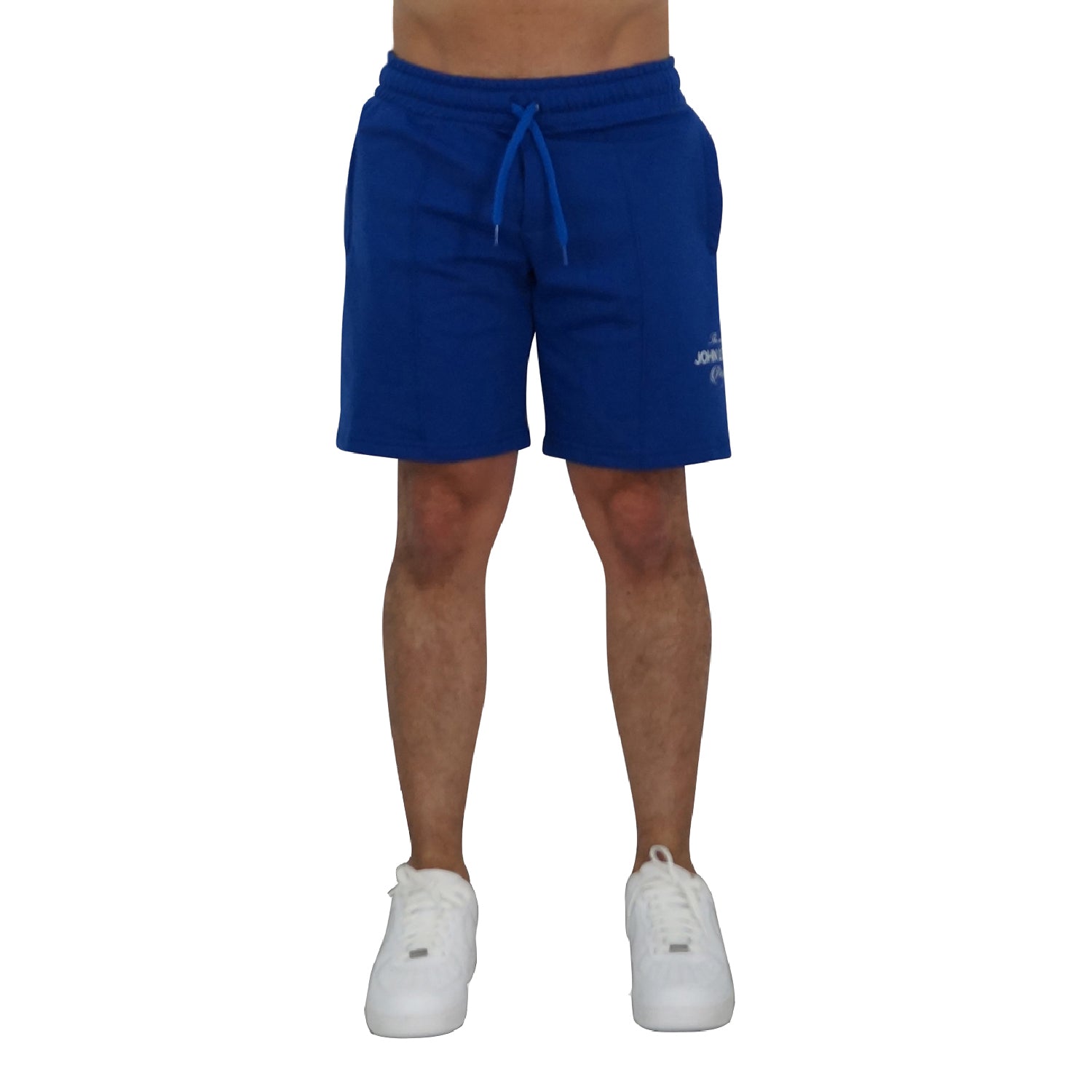 Fleece Short Royal Blue Perspective Logo White