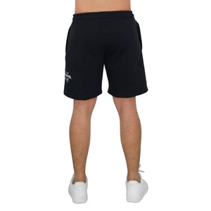 Fleece Short Black Perspective Logo White