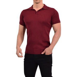 Hollywood Knitted Polo Red Wine